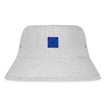 Blaues abstraktes Design - Stanley/Stella recycelter Bucket Hat - Grau meliert - Vorne