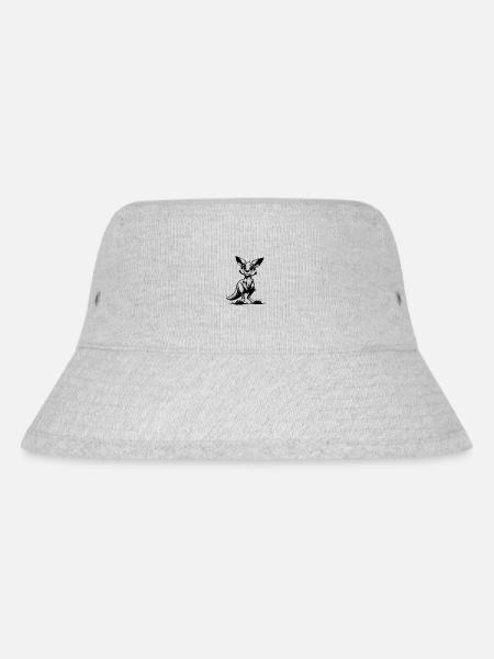 Kleines Kinder Känguru Baby Zeichnung Skizze - Stanley/Stella recycelter Bucket Hat - Grau meliert