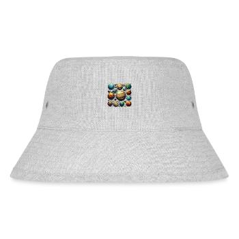 Planeten Design - Stanley/Stella recycelter Bucket Hat - Grau meliert - Vorne