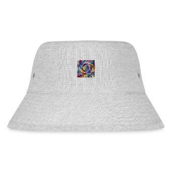 Abstrakte Kunst - Stanley/Stella recycelter Bucket Hat - Grau meliert - Vorne