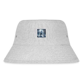 Bilder mit Wölfen - Stanley/Stella recycelter Bucket Hat - Grau meliert - Vorne