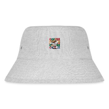 Kaffee - Für Kaffeeliebhaber - Stanley/Stella recycelter Bucket Hat - Grau meliert - Vorne