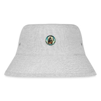 Piratenschiff groß - Stanley/Stella recycelter Bucket Hat - Grau meliert - Vorne