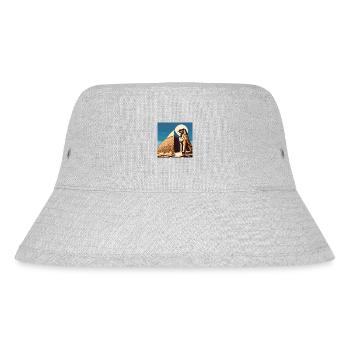 HORUS mit Pyramide - Stanley/Stella recycelter Bucket Hat - Grau meliert - Vorne