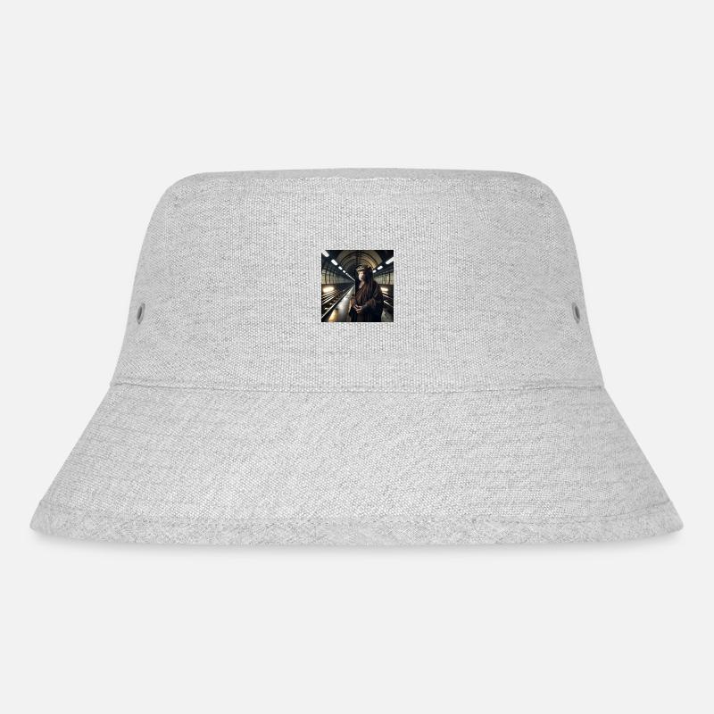 Schimpanse Mönch U-Bahn - Stanley/Stella recycelter Bucket Hat - Grau meliert