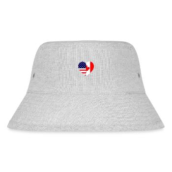 Die kanadisch amerikanische Freundschaft - Stanley/Stella recycelter Bucket Hat - Grau meliert - Vorne