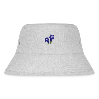 blue gentian flowers - Stanley/Stella Recycled Bucket Hat - heather grey - Front