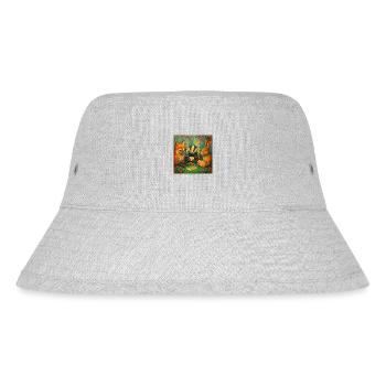Tierische Pokerrunde - Stanley/Stella recycelter Bucket Hat - Grau meliert - Vorne