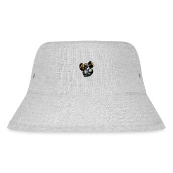 Muskelarm mit Hantel – Gym Motivation - Stanley/Stella recycelter Bucket Hat - Grau meliert - Vorne