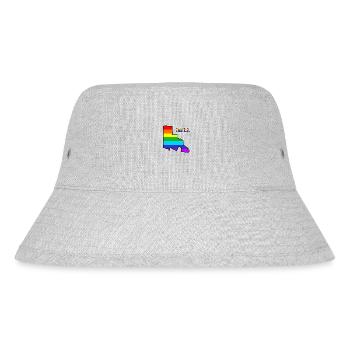 EAST L.A. rainbow - Stanley/Stella Recycled Bucket Hat - heather grey - Front
