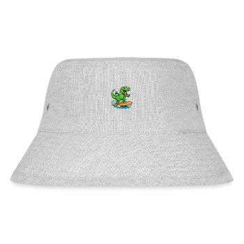 surfing t rex - Stanley/Stella Recycled Bucket Hat - heather grey - Front
