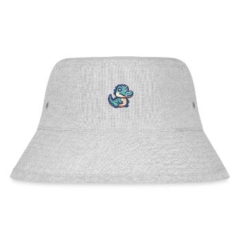 Lächelnder Alligator - Stanley/Stella recycelter Bucket Hat - Grau meliert - Vorne