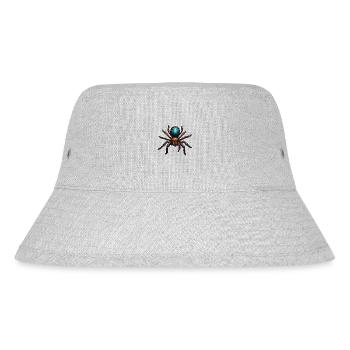 Spinne / Netz / Haustier / Kriechtier / Achtbeiner - Stanley/Stella recycelter Bucket Hat - Grau meliert - Vorne
