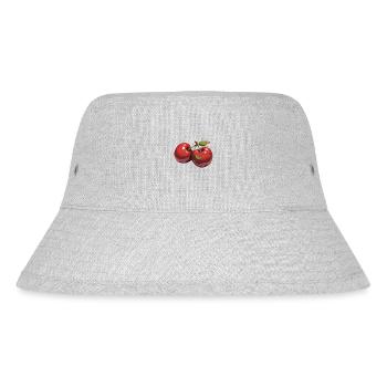 Rote Kirsche Cherries Kirschen Cherry - Stanley/Stella recycelter Bucket Hat - Grau meliert - Vorne