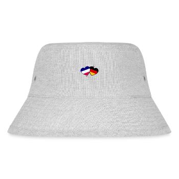 Liebe Frankreich und Deutschland - Stanley/Stella recycelter Bucket Hat - Grau meliert - Vorne