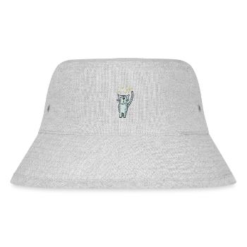 Katze - Stanley/Stella recycelter Bucket Hat - Grau meliert - Vorne