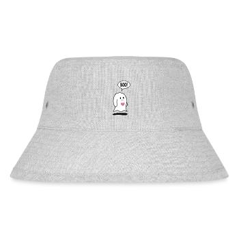 Little Ghost Ghost with Heart - Stanley/Stella Recycled Bucket Hat - heather grey - Front