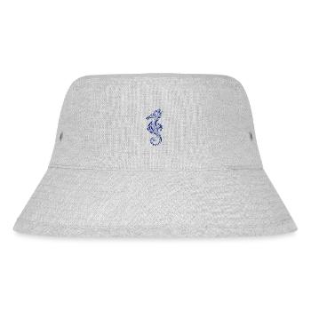 hyppocampe bleu outremer façon tatouage - Bob recyclé Stanley/Stella - gris chiné - Devant