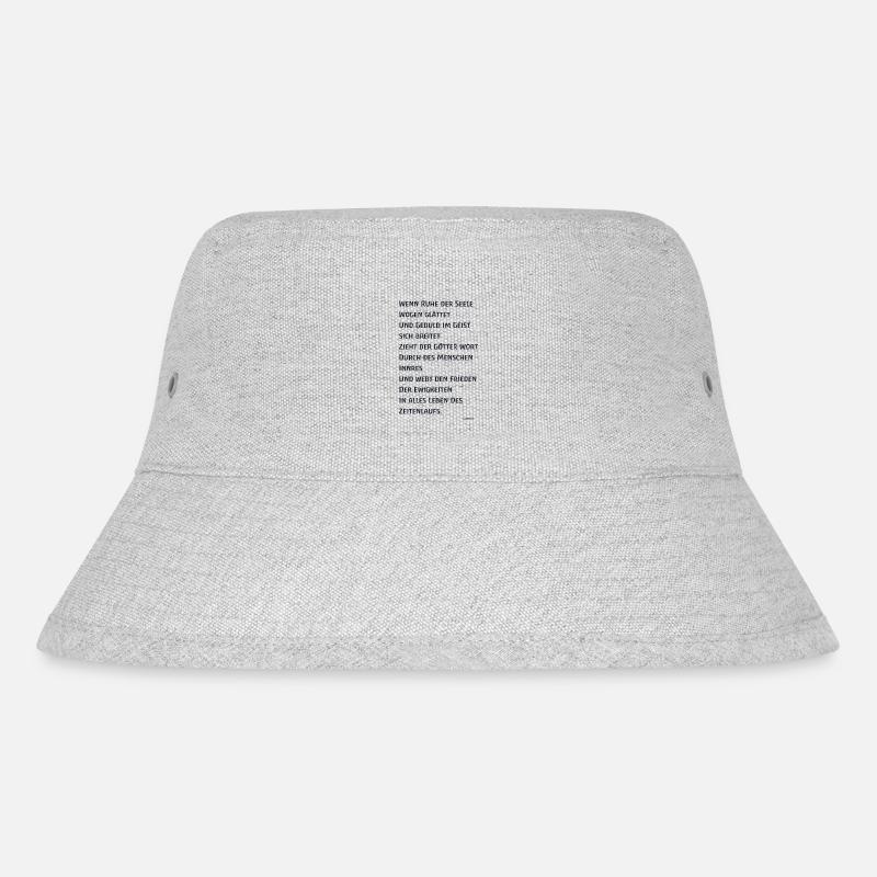 Wenn Ruhe der Seele Wogen glättet Waldorf Steiner - Stanley/Stella recycelter Bucket Hat - Grau meliert