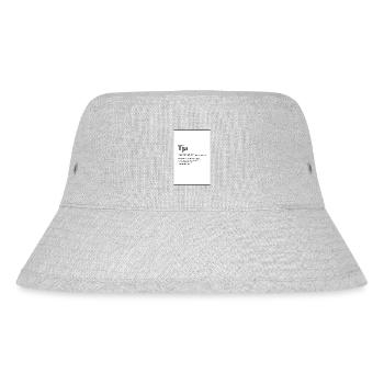 Tja - Stanley/Stella recycelter Bucket Hat - Grau meliert - Vorne