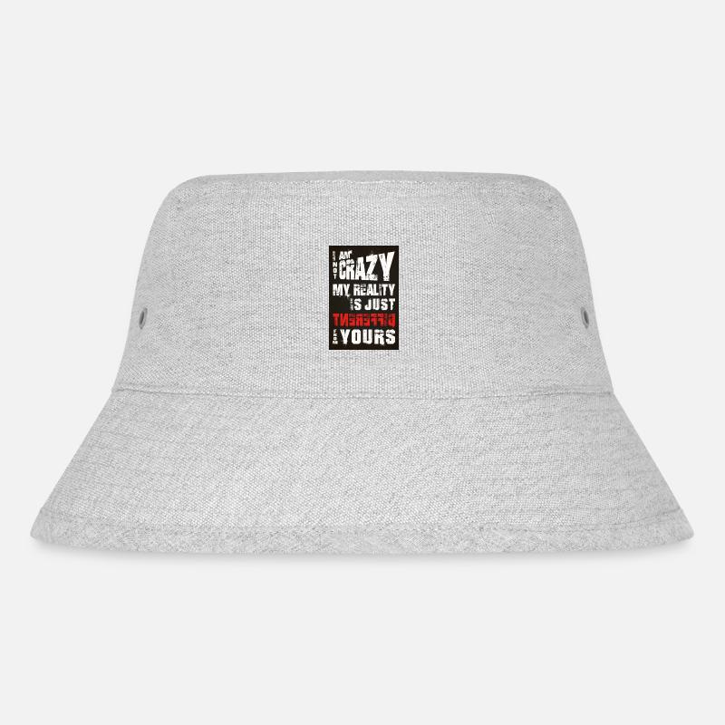i am not crazy - Stanley/Stella recycelter Bucket Hat - Grau meliert