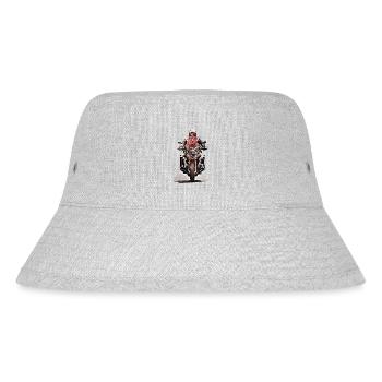 GS Motorradfahrer - Stanley/Stella recycelter Bucket Hat - Grau meliert - Vorne