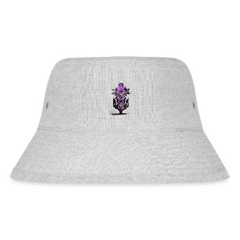 GS Motorradfahrer lila - Stanley/Stella recycelter Bucket Hat - Grau meliert - Vorne