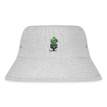 GS Motorradfahrer grün - Stanley/Stella recycelter Bucket Hat - Grau meliert - Vorne