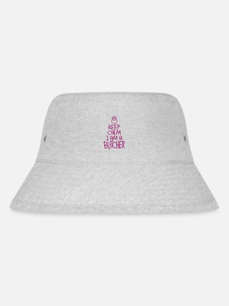 Keep Calm Metzger cool Metzger Geschenk - Stanley/Stella recycelter Bucket Hat - Grau meliert