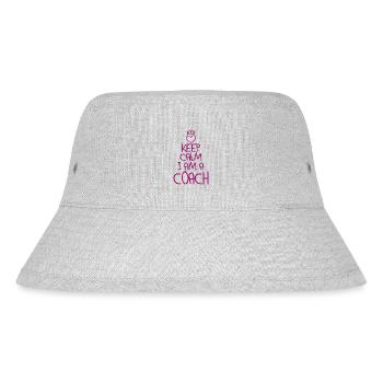 Keep Calm Coach cool Coach Geschenk - Stanley/Stella recycelter Bucket Hat - Grau meliert - Vorne