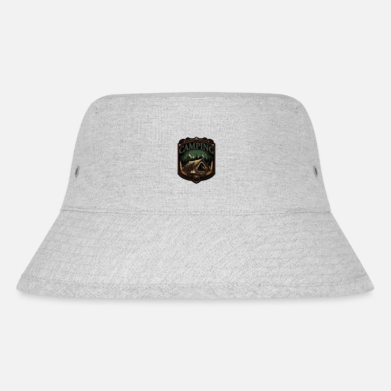 Camping logo - Stanley/Stella recycelter Bucket Hat - Grau meliert