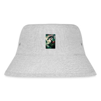 Stunning Minimalistic Japanese Landscape painting - Stanley/Stella Recycled Bucket Hat - heather grey - Front