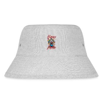 Happy Easter Frohe Ostern verrückter Hase Creepy - Stanley/Stella recycelter Bucket Hat - Grau meliert - Vorne