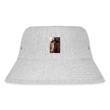 Lama Hut Lustig Süß - Stanley/Stella recycelter Bucket Hat - Grau meliert - Vorne