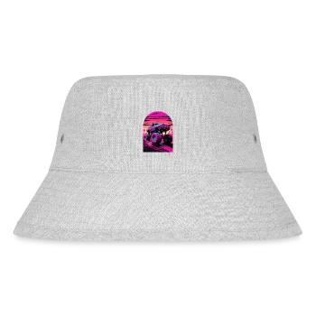 Monster Truck Monstertruck Retro Sonne Vintage - Stanley/Stella recycelter Bucket Hat - Grau meliert - Vorne