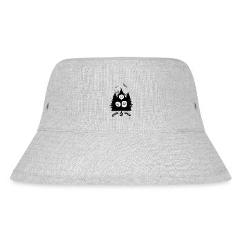 Mit euch geh ich nicht mehr Zelten Natur - Stanley/Stella recycelter Bucket Hat - Grau meliert - Vorne