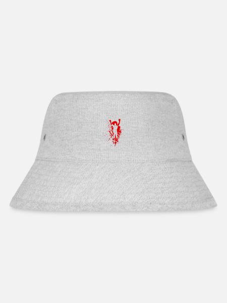 Boxer Red - Stanley/Stella Recycled Bucket Hat - heather grey