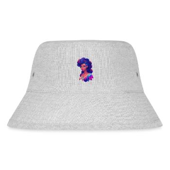African Black Mermaid - Stanley/Stella recycelter Bucket Hat - Grau meliert - Vorne