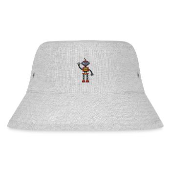 Roboter - Stanley/Stella recycelter Bucket Hat - Grau meliert - Vorne