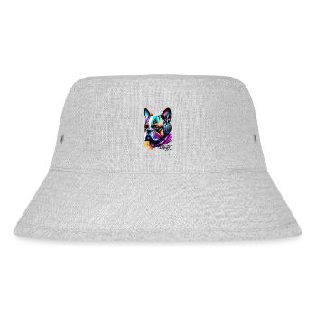 RAP-MUSIK, FRANZÖSISCHE BULLDOGGE - Stanley/Stella recycelter Bucket Hat - Grau meliert - Vorne