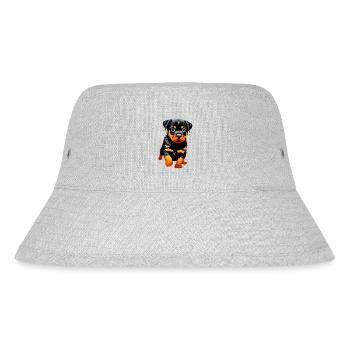Hundewelpe Rottweiler Hund Rottweilerwelpe Hunde - Stanley/Stella recycelter Bucket Hat - Grau meliert - Vorne