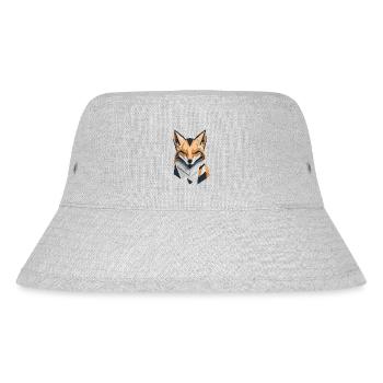 Modern geformter Fuchskopf - Stanley/Stella recycelter Bucket Hat - Grau meliert - Vorne
