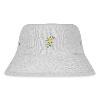 Orange-yellow flower - Stanley/Stella Recycled Bucket Hat - heather grey - Front