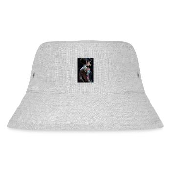 Ink Enchantress: Anime-Schönheit im schwarzen Kleid - Stanley/Stella recycelter Bucket Hat - Grau meliert - Vorne