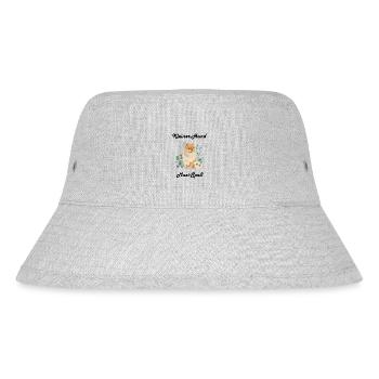Zwergspitz Kleiner Hund Maximaler Spaß - Stanley/Stella recycelter Bucket Hat - Grau meliert - Vorne