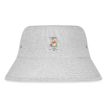 Zwergspitz Winziger Körper Riesiges Herz - Stanley/Stella recycelter Bucket Hat - Grau meliert - Vorne