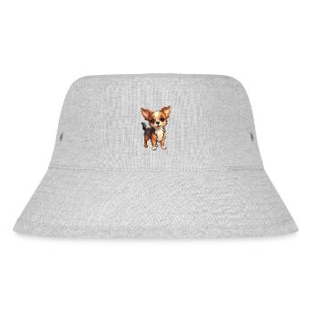Cute Chihuahua Puppy Cartoon - Stanley/Stella Recycled Bucket Hat - heather grey - Front