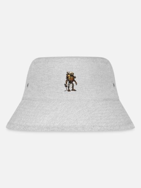 Roboter - Stanley/Stella recycelter Bucket Hat - Grau meliert