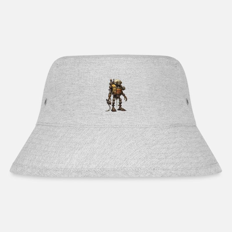 Roboter - Stanley/Stella recycelter Bucket Hat - Grau meliert