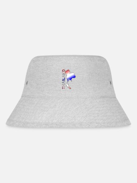 Thailand Karte Schrift - Stanley/Stella recycelter Bucket Hat - Grau meliert